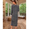 ADR Women's Plush Fleece Nightgown Woman, Long Cozy Kaftan with Pockets, Plaid & Solid Colors - 3 of 3