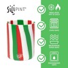 Silipint: Silicone 12oz Rocks Glasses: 2 Pack - Peppermint & Poinsettia - 2 of 4