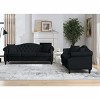 79"Chesterfield Sofa,Velvet Sofas Tufted Couch English Roll Arm Sofa With Nailhead-Cuddlewood - 2 of 4