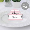 Big Dot of Happiness Paris, Ooh La La - Paris Themed Baby Shower or Birthday Party Tent Buffet Card - Table Setting Name Place Cards - Set of 24 - 2 of 4
