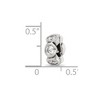 Black Bow Jewelry Sterling Silver and Clear CZ, Six-Stone Bead Charm - 4 of 4