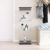 VYNXARIA Black Standing Glass Bookshelf with 3 Shelves, One Door: Ideal for Multiple Spaces - 2 of 4