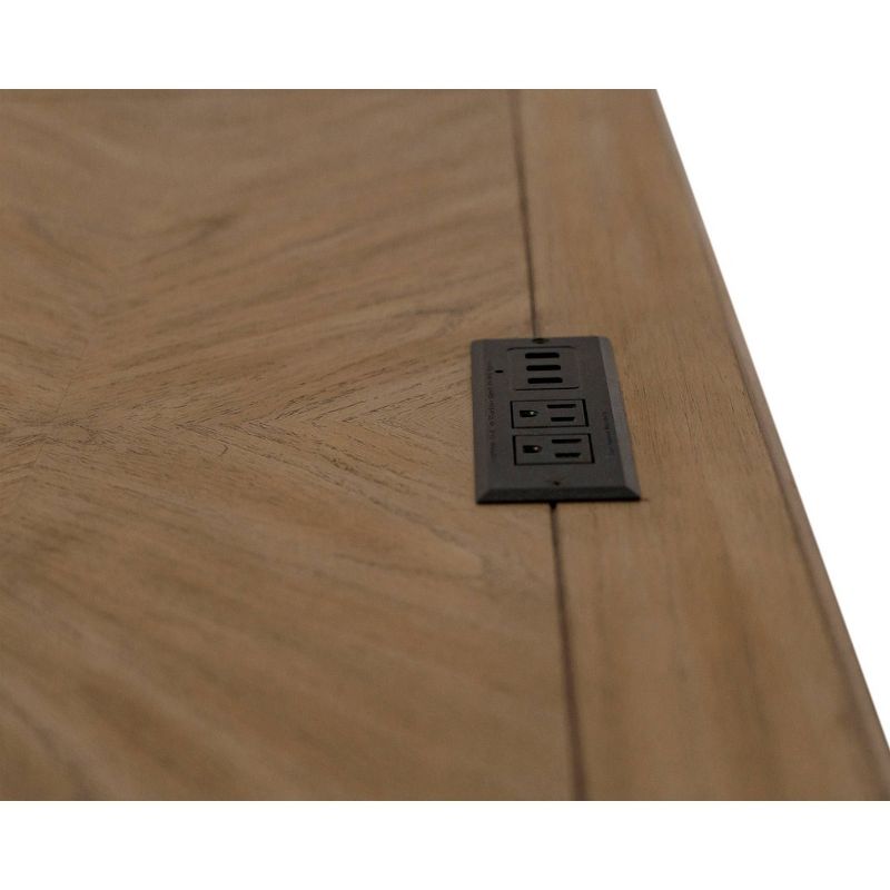 Bristol Traditional Wood L-Desk &#38; Return Light Brown - Martin Furniture, 6 of 9