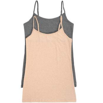 Felina Cotton Modal Womens Cami - Adjustable, Seamless Cotton Tank Top for  Women (3-Pack) (Black Nude White, Large) 