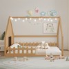 COWLOWN Full House Bed with Window & Fence, Wooden Playhouse Bed Frame, No Box Spring Needed - 3 of 4