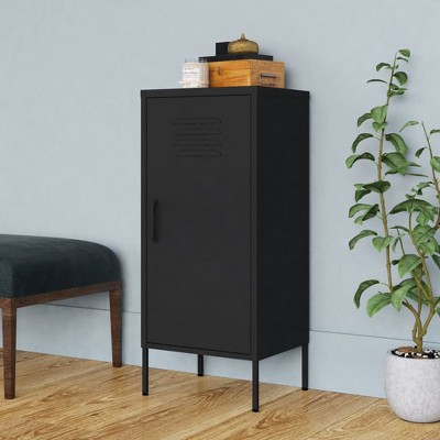 vidaXL Storage Cabinet Black 16.7"x13.8"x40" Steel