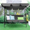 Anybear 3-person dark gray easy-assembly swing chair - 2 of 4
