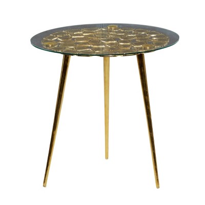 Coastal Aluminum Accent Table Gold - Venus Williams Collection