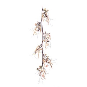Transpac Fabric 56 in. Multicolor Autumn Cotton Blossom Garland - 1 of 2