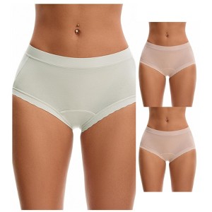 INSPIRE CHIC Women's High Rise Modal Full Coverage Soft Briefs Underwear 3 Packs - 1 of 4