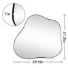 Wooakway 31.5"H 29.5"W Metal Accent Mirror Novelty Wall Mirror Asymmetrical Bathroom/Vanity Mirror - 4 of 4