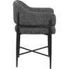 Meridina Furniture,Dame Black Fabric Upholstered Dining Chair, Set of 2 - 4 of 4