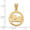 Black Bow Jewelry 14k Yellow Gold Plated Sterling Silver Pittsburgh Panthers NCAA Small Pendant - 2 of 3