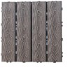 11 Pcs solid 3D WPC locking Deck Tiles 12 x 12 Inch Patio Deck Tiles Waterproof Outdoor Flooring Composite Decking Boards Floor Decking Tiles - 2 of 4