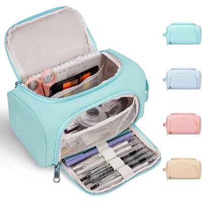 Fmeida Large Pencil Pouch,Pencil Case Aesthetic,Zipper Pencil Box For Girls Back To School Supplies Emergency Bag Black