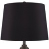 360 Lighting Lynn 26" Tall Skinny Buffet Modern Table Lamps Set of 2 Black Finish Metal Living Room Bedroom Bedside Nightstand House Office Home - 2 of 4