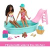 Barbie Playset with 2 Fashion Dolls, Convertible Toy Car, Pool with Slide & 15 Accessories Including Pet - 2 of 4