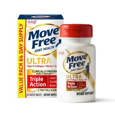 Move Free Ultra UCII Capsule Value Pack with Calcium and Collagen - 64ct