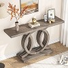 Hommoo 55 Inch Console Table with Geometric Base - 4 of 4