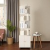 Mshliw 5-Tier Rotating Bookshelf with Drawer, 360° Spinning Corner Bookcase Storage Rack for Small Spaces, Bedroom, or Living Room - 2 of 4