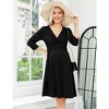 Clearlove Women's Casual 3/4 Sleeve A Line Ruffle Maternity Dress V Neck Ruched High Waist Belt Dress Midi Dress for Pregnant - 3 of 4