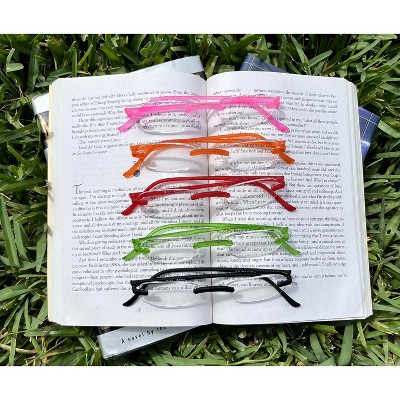 Calabria 715 Women Light Rimless Flexie Reading Glasses Celery Green +1.50 48 mm