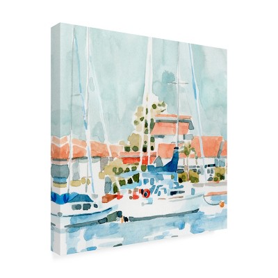 Trademark Fine Art -Emma Caroline 'Beach Town Summer I' Canvas Art
