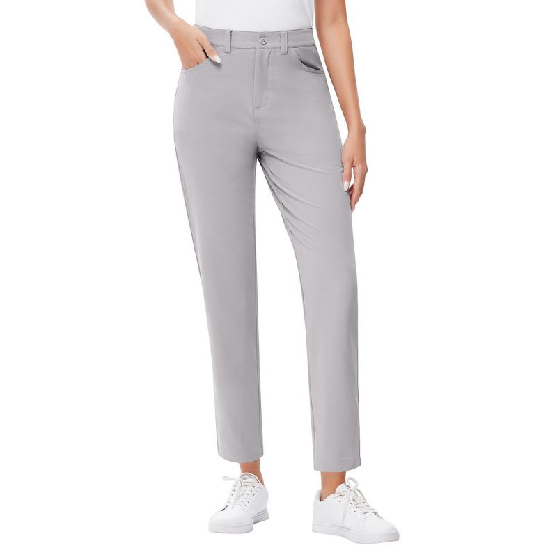 Women's Golf Pants with Pockets Lightweight Qucik Dry Casual 7/8 Work Ankle Pants for Women, 3 of 6