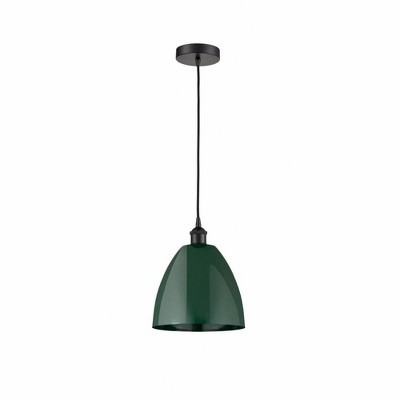 Plymouth Dome - 1 Light Cord Hung Mini Pendant In Industrial Style-12.88 Inches Tall and 9 Inches Wide