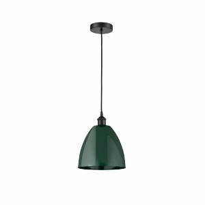 Plymouth Dome - 1 Light Cord Hung Mini Pendant In Industrial Style-12.88 Inches Tall and 9 Inches Wide - 1 of 1