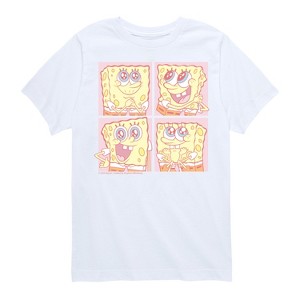 Boys' - Spongebob Squarepants - Cute Face Grid Short Sleeve Graphic T-Shirt - 1 of 4