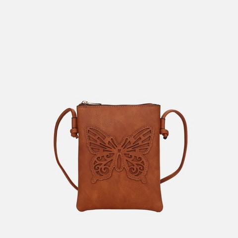MKF Collection Crossbody Bag Woven Texture Design, Skyli | MKF Collection by Mia K - Brown