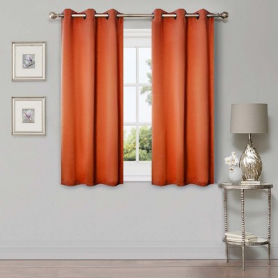 Classic Modern Solid Room Darkening Semi-Blackout Curtains, Grommets, Set of 2 by Blue Nile Mills