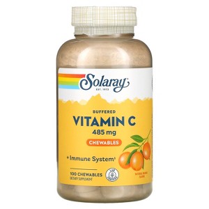 Solaray Buffered Vitamin C Chewable, Natural Orange, 485 mg, 100 Chewables - 1 of 2