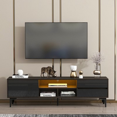 TV Stand Entertainment Center TV Cabinet With LED Remote Control Lights, For TVs Or Entertainment Furniture 60-69 Inches Media Console Table