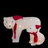 Northlight LED Lighted Chenille Polar Bears Outdoor Christmas Decorations - Warm White - Set of 2 - 4 of 4