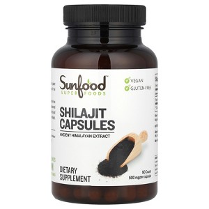 Sunfood Shilajit, 500 mg, 90 Capsules - 1 of 4