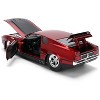 1973 Ford Mustang Mach 1 Red Metallic with Matt Black Hood and Black "Bigtime Muscle" Series 1/24 Diecast Model Car by Jada - 4 of 4