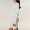 Anna-Kaci Women's Long Sleeve Ribbed Knit Mini Dress with Contoured Textured Paneling and Stretch Fit for a Flattering Silhouette - 4 of 4