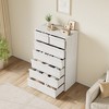CuisinSmart 6/7/8 Drawer Dresser for Bedroom, Natural Double Dresser Organizer with Concave Handles, Modern Chest of Drawers - 2 of 4