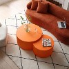 Nesting Coffee Table Set of 2,Creative Moon Round Wood Coffee Table,Handcrafted Side Tables Accent Luxury End Table for Apartment-Cuddlewood - 2 of 4