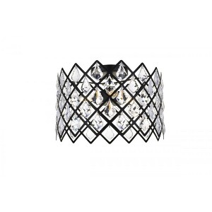 Elegant Lighting Lyla 13 inch flush mount in black - 1 of 4