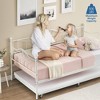 Twin Daybed with Trundle, Metal Day Bed Twin Size with Steel Slat Support, Modern Pull Out Day Bed Frame for Kids Room, Living Room, Guest Room - 3 of 4
