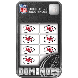 MasterPieces Officially Licensed NFL Kansas City Chiefs 28 Piece Dominoes Game for Adults - 1 of 4