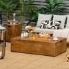 Costway 48 x27-inch Outdoor Gas Fire Pit Table 50,000 BTU W/ Lava Rocks & Cover - 2 of 4