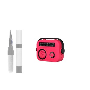 HTUTWOO Vintage Mini Radio Earphone Case for AirPods 4, Radio Wireless Charging AirPods 4 Cover Protector Earbud Protective Case - 1 of 4