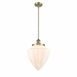 Bullet - 1 Light Stem Hung Mini Pendant In Traditional Style-16 Inches Tall and 12 Inches Wide - 1 of 1