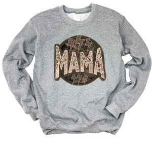 Simply Sage Market Women's Graphic Sweatshirt Boho Mama Lightning Bolts - 1 of 3