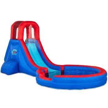 Sunny & Fun Inflatable Kids Backyard Water Slide Park w/Pool