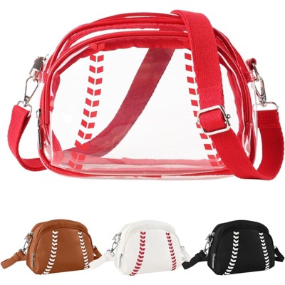 FATMOON Baseball Crossbody Purses for Women Mom Sport Small Baseball Shoulder Bag Vegan Leather Softball Handbags